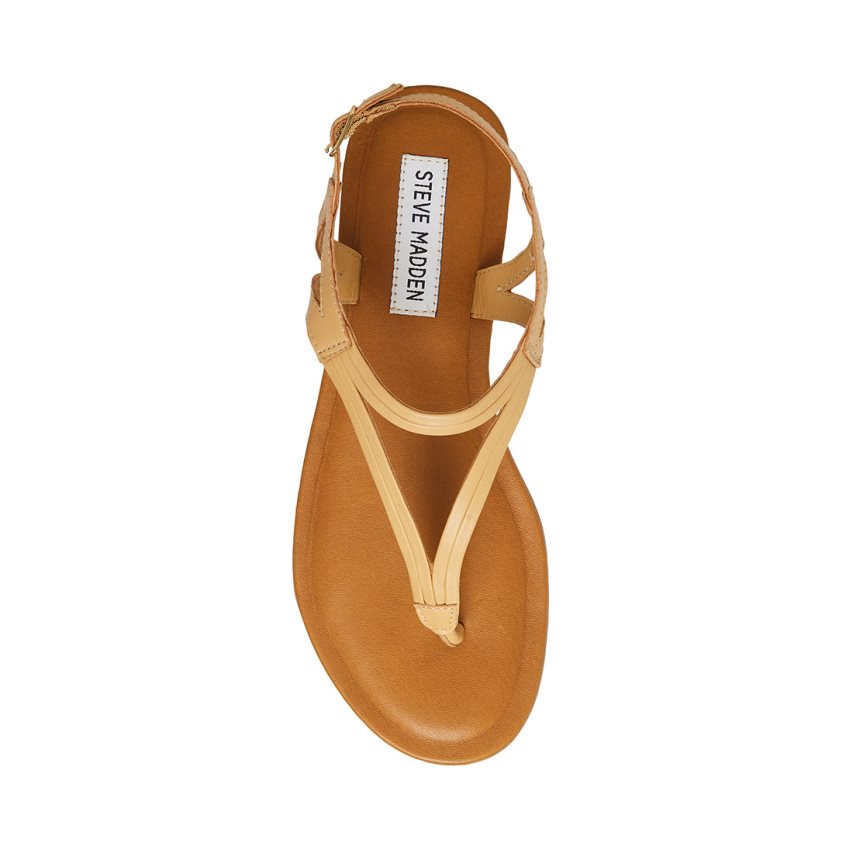 Beige Steve Madden Sydney Women's Flat Sandals | PH 1806TAW